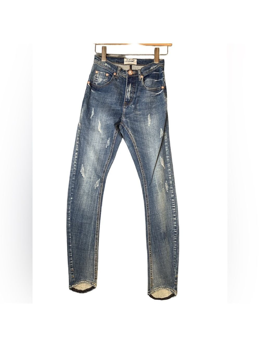 NEW! One Teaspoon Scallywags High Waisted Bow Legged Distressed Jeans 26